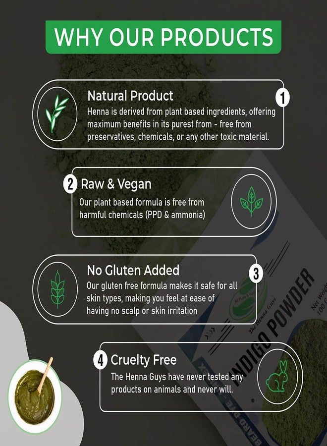 ذا حنا جايز 200 غرام من مسحوق النيلة لصبغ الشعر - ذا هينا جايز - Image 5